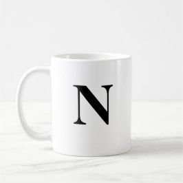 Caneca De Café Nome N inicial & personalizado Coffee Mug