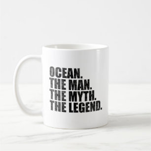 Caneca De Café Nome Oceano, O Homem O Mito A Lenda Oceano