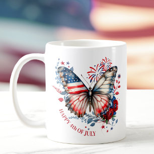 Caneca De Café Nome Patriótico do Dia da Independência em 4 de ju