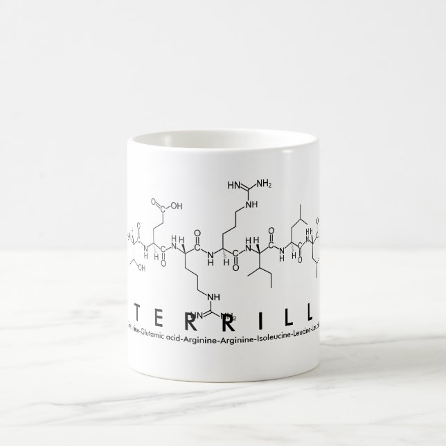 Caneca De Café Nome peptídeo Terrill (Centro)