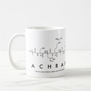 Caneca De Café Nome peptídico Achraf