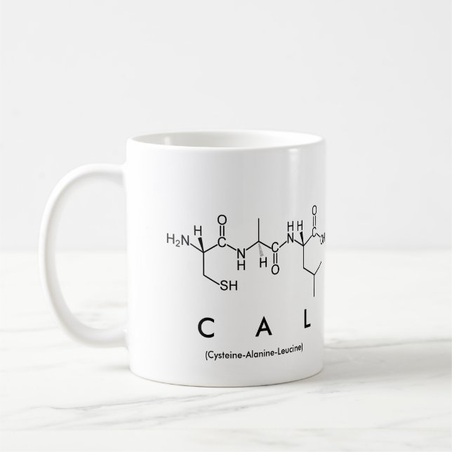 Caneca De Café Nome peptídico Cal mug (Esquerda)
