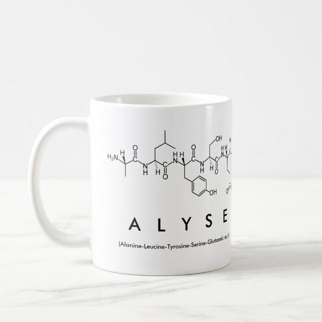 Caneca De Café Nome peptídico de Alyse (Esquerda)