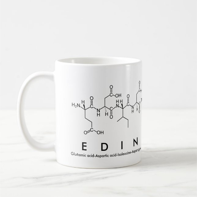Caneca De Café Nome peptídico edin mug (Esquerda)