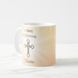 Caneca De Café Nome Personalizado, 10º Aniversário da Ordenação