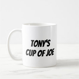 Caneca De Café Nome personalizado "A Taça do Tony de Joe"