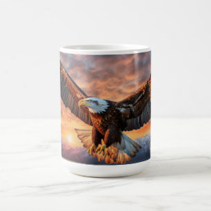 Caneca De Café Nome Personalizado Águia Americana