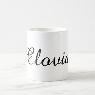 Caneca De Café Nome Personalizado Assinatura Minimalista