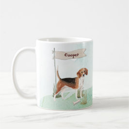 Caneca De Café Nome personalizado Beagle Pet Dog