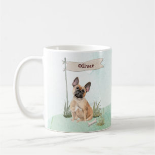 Caneca De Café Nome Personalizado Cão-de-Pé-Bulgue Francês