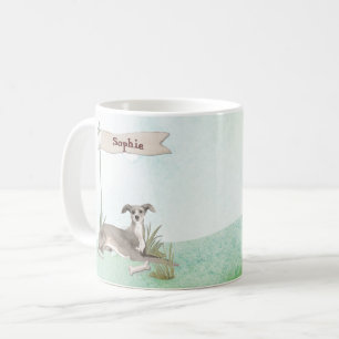 Caneca De Café Nome Personalizado Cão-De-Pet De Greyhound Italia