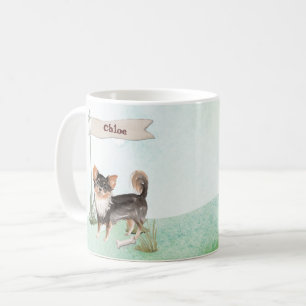 Caneca De Café Nome Personalizado Cão Pet Chihuahua