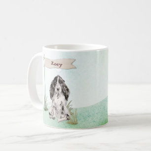 Caneca De Café Nome Personalizado Cocker Spaniel Pet Dog