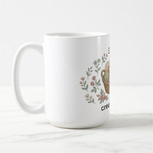 Caneca De Café Nome Personalizado Cores de Conforto Gato Caos Cri