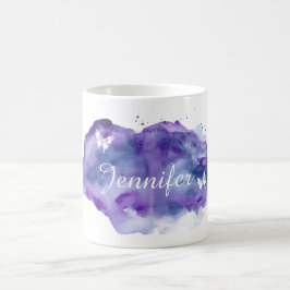 Caneca De Café Nome personalizado da aguarela