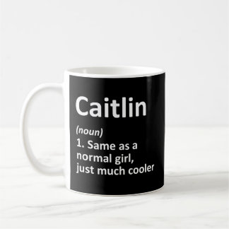 Caneca De Café Nome Personalizado da Definição Caitlin