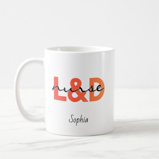 Caneca De Café Nome Personalizado da Enfermeira da PACU (Esquerda)