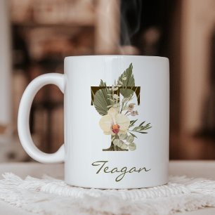Caneca De Café Nome Personalizado da Orquídea Floral T Boho T Bo