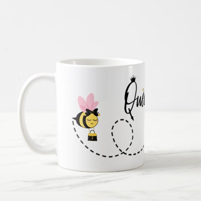 Caneca De Café Nome Personalizado da Rainha Bestial (Esquerda)