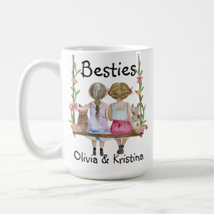 Caneca De Café Nome Personalizado de Amigo Gift Mug Bestie Girls