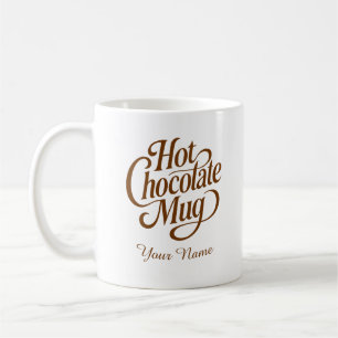 Caneca De Café Nome Personalizado de Chocolate Quente 