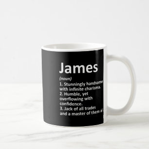 Caneca De Café Nome Personalizado de Definição James Funny Birthd