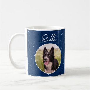 Caneca De Café Nome Personalizado de Fotografia Pet de Cachorro A