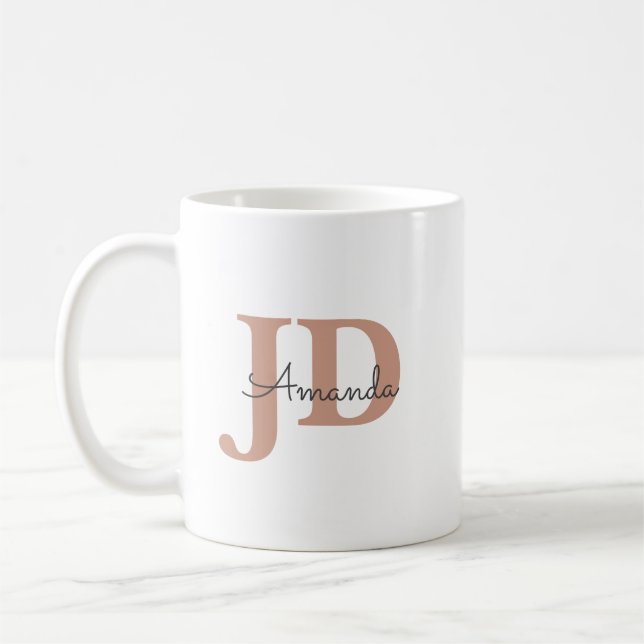 Caneca De Café Nome Personalizado de Graduação JD do Advogado Cut (Esquerda)