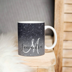 Caneca De Café Nome Personalizado de Mineração de Mineração Preta