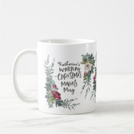 Caneca De Café Nome personalizado de observação do filme de Natal