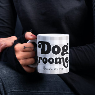 Caneca De Café Nome personalizado de verificação de Cachorro Retr