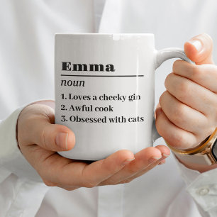 Caneca De Café Nome Personalizado Definição Novo Dia de as mães M