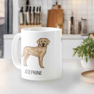 Caneca De Café Nome Personalizado do Cachorro do Laboratório Bási