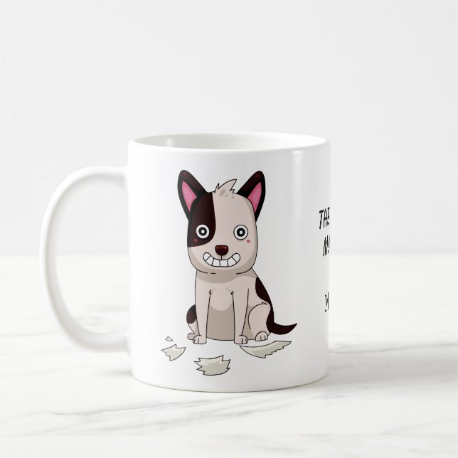 Caneca De Café Nome personalizado do Cachorro engraçado & mudas d (Esquerda)