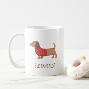 Caneca De Café Nome Personalizado do Cachshund Wiener Dog Puppy