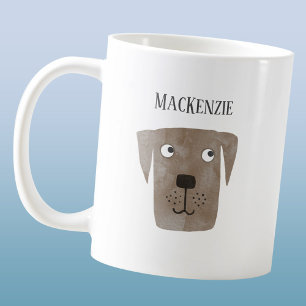 Caneca De Café Nome Personalizado do Cão de Retriever Labrador d