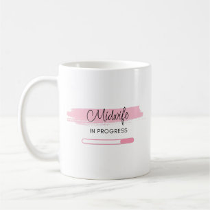 Caneca De Café Nome Personalizado do Coração da Parteira Brushaft