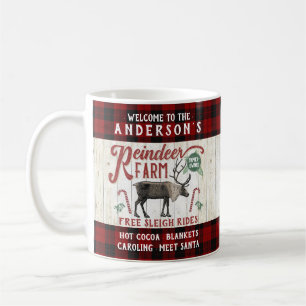Caneca De Café Nome Personalizado Do Farmhouse Da Fazenda Rustic