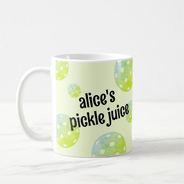 Caneca De Café Nome Personalizado do Jogador de Pickleball Gift E (Esquerda)