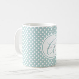 Caneca De Café Nome Personalizado Do Mint Bolinhas Coffee Mug