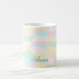Caneca De Café Nome Personalizado do Padrão Holográfico