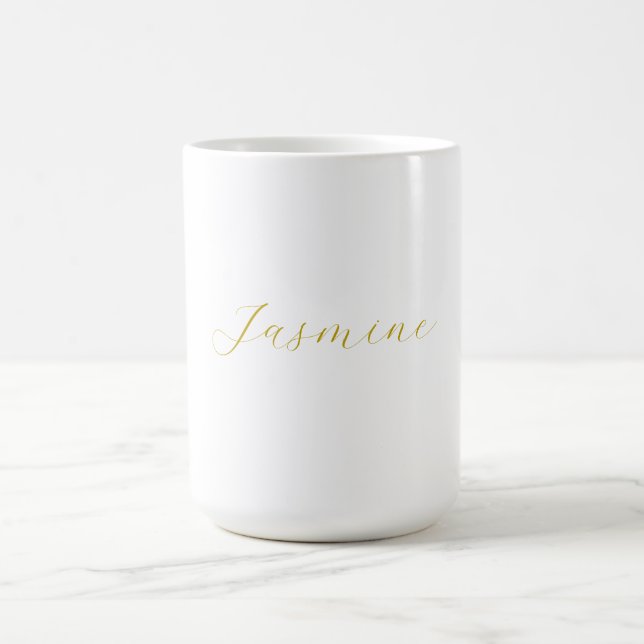 Caneca De Café Nome Personalizado do Profissional de Caligrafia D (Centro)