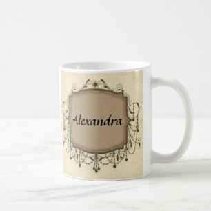 Caneca De Café Nome Personalizado do Quadro de Chandelier Elegant