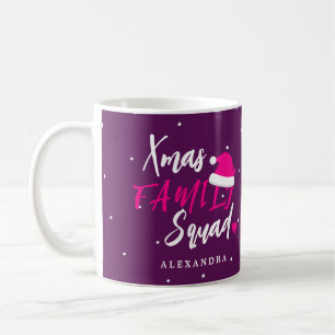 Caneca De Café Nome personalizado do roteiro da equipe familiar d