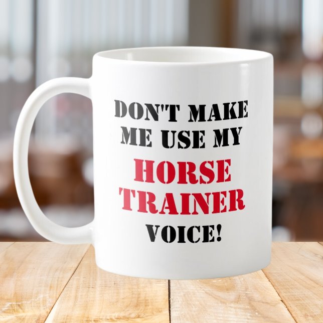 Caneca De Café Nome personalizado do treinador equestre engraçado (Criador carregado)
