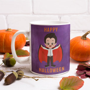 Caneca De Café Nome Personalizado do Vampiro de Figurino de Hallo