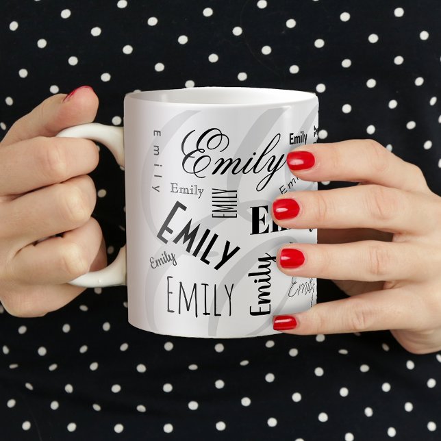 Caneca De Café Nome Personalizado Emily Mug (Criador carregado)