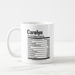 Caneca De Café Nome Personalizado Engraçado Fatos Nutricionais