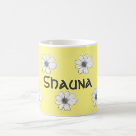 Caneca De Café Nome personalizado flexível amarelo
