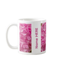 Nome Personalizado Flor de Hortênsia Rosa Foto